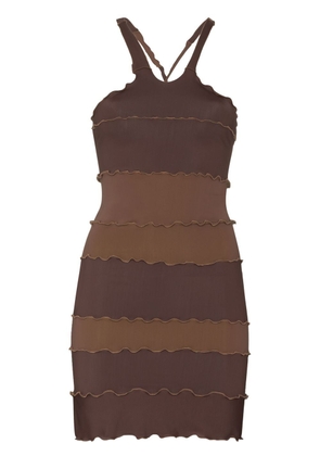 sherris criss-cross back dress - Brown