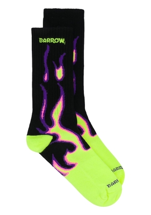 BARROW flame intarsia socks - Black
