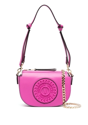 Versace Jeans Couture logo-embossed chain-link shoulder bag - Pink
