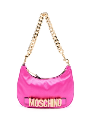 Moschino logo-plaque shoulder bag - Pink
