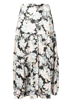 We Are Kindred Juno floral-print tiered skirt - Green