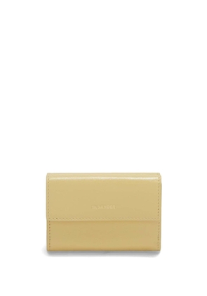Jil Sander logo-debossed leather purse - Yellow