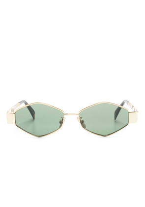 Celine Eyewear Triomphe geometric-frame sunglasses - Gold