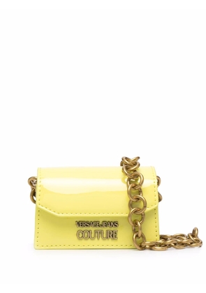 Versace Jeans Couture logo-lettering chain-link mini bag - Green