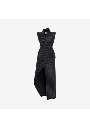 ALEXANDER MCQUEEN - Broken Pinstripe Tailored Dress - Item 768887QJADN1080