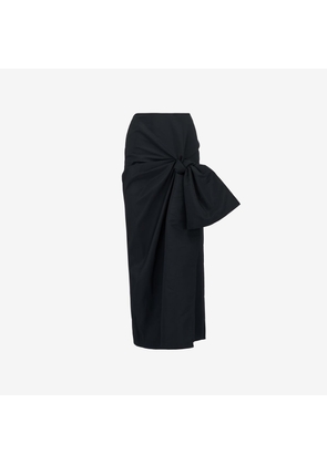ALEXANDER MCQUEEN - Bow Detail Slim Skirt - Item 775618QEACM1000
