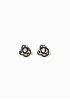 OFFICIAL STORE Sterling Silver Knot-shaped Cufflinks