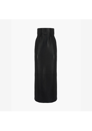 ALEXANDER MCQUEEN - Leather Bustier Skirt - Item 769302Q5ALT1000