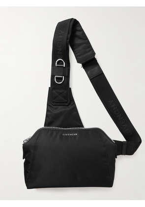 Givenchy - Antigona Leather-Trimmed Shell Messenger Bag - Men - Black