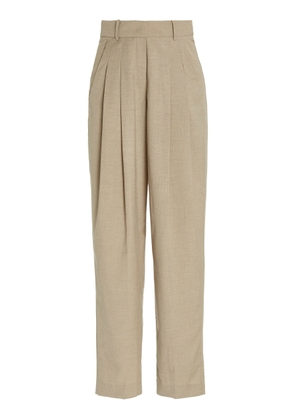 The Frankie Shop - Gelso Pleated Suiting Wide-Leg Trousers - Neutral - L - Moda Operandi