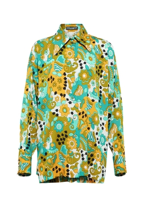 Dolce&Gabbana Floral silk-blend satin shirt