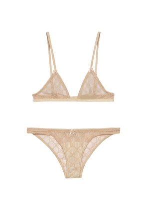 Gucci Embroidered Gg Lingerie Set