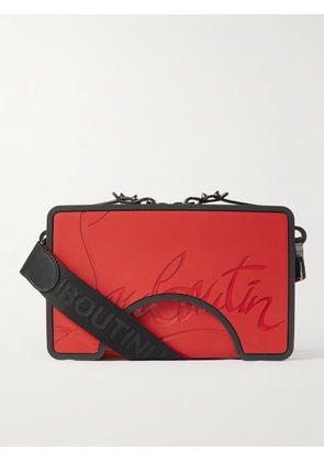 Christian Louboutin - Adolon Logo-Debossed Leather and Rubber Messenger Bag - Men - Red