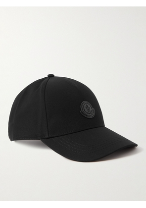 Moncler - Logo-Appliquéd Cotton-Gabardine Baseball Cap - Men - Black