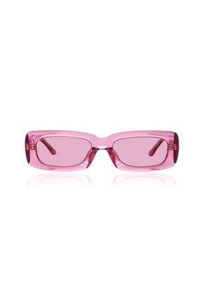 The Attico - Mini Marfa Square-Frame Acetate Sunglasses - Pink - OS - Moda Operandi