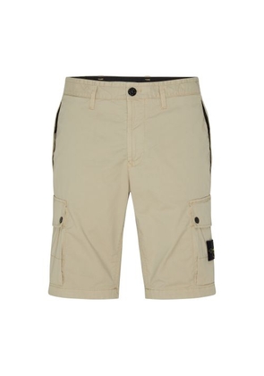 Bermuda shorts with logo patch