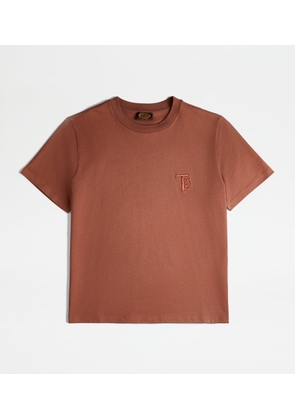 Tod's - T-shirt in Jersey, BROWN, S - Shirts
