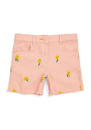 Stella Mccartney Kids Embroidered Sunflower Shorts (3-14+ Years)