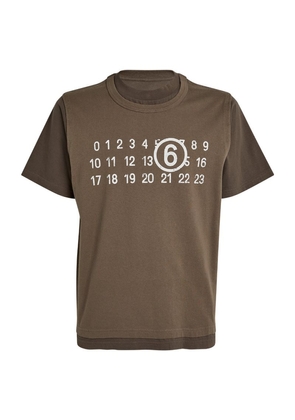 Mm6 Maison Margiela Cotton Numerical-Logo T-Shirt