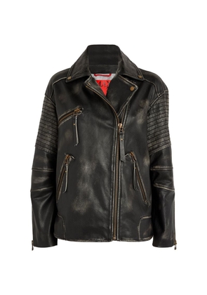 Max & Co. Oversized Leather Jacket