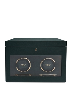 Wolf Vegan Leather Double Watch Winder