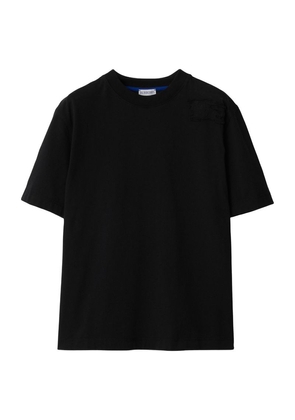 Burberry Cotton Embroidered-Ekd T-Shirt