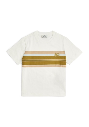 Etro Kids Cotton Striped Logo T-Shirt (4-16 Years)