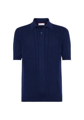 Brunello Cucinelli Cotton Textured Polo Shirt