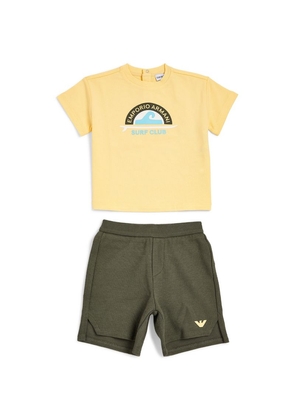 Emporio Armani Kids Graphic T-Shirt And Shorts Set (6-36 Months)