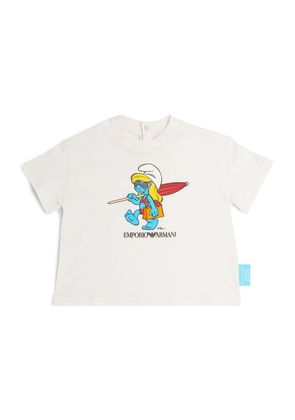Emporio Armani Kids X Smurfs Logo T-Shirt (6-36 Months)