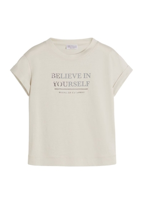 Brunello Cucinelli Kids Cotton Monili-Logo T-Shirt (4-12+ Years)