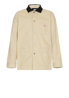 Dickies Duck Unlined Chore Coat in Stonewashed Desert Sand - Tan. Size L (also in ).