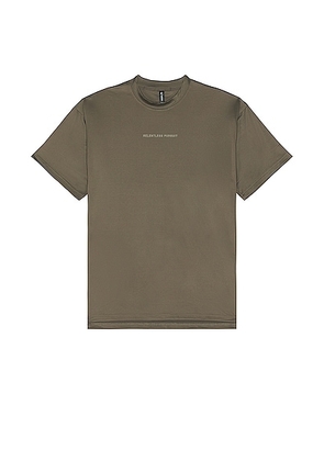ASRV Nano Mesh Oversized Tee in Deep Taupe - Brown. Size L (also in M, S, XL/1X).