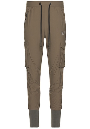 ASRV Tetra-lite Cargo High Rib Jogger in Deep Taupe - Brown. Size M (also in S, XL/1X).