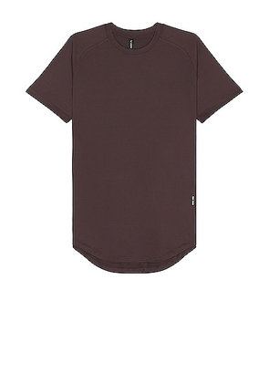 ASRV Nano Mesh Established Tee in Faded Plum - Burgundy. Size M (also in S).