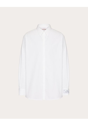 Valentino LONG SLEEVE COTTON SHIRT WITH MAISON TAILORING LABEL Man WHITE 40
