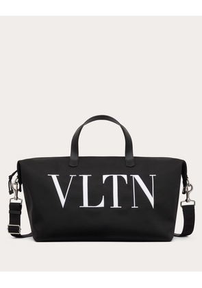 Valentino Garavani VLTN NYLON TRAVEL BAG Man BLACK/WHITE UNI