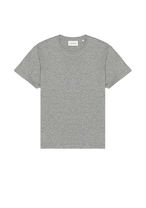 FRAME Duo Fold Tee in Heather Grey - Grey. Size S (also in M).