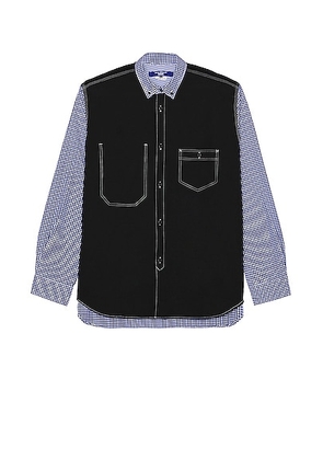 Junya Watanabe Gingham Shirt in White & Black - Multi. Size M (also in L).