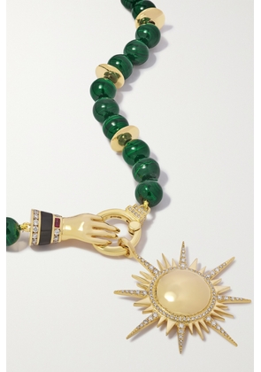 SORELLINA - 18-karat Gold Multi-stone Necklace - Green - One size