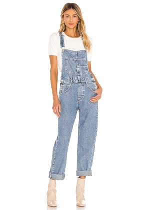 Free People x We The Free Ziggy Denim Overall in Blue. Size M, S, XL, XS.