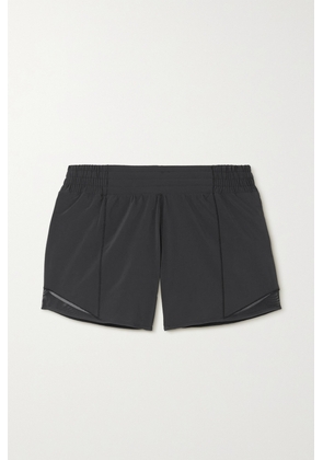 lululemon - Hotty Hot Low-rise Mesh-paneled Stretch Recycled-swift Shorts - 4&quot; - Black - US2,US4,US6,US8,US10,US12,US14