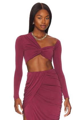 Camila Coelho Liby Crop Top in Mauve. Size XS.