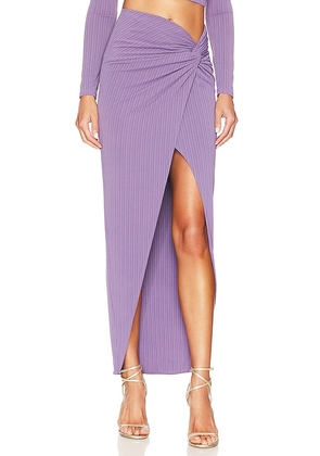 h:ours Camila Midi Skirt in Purple. Size XL.