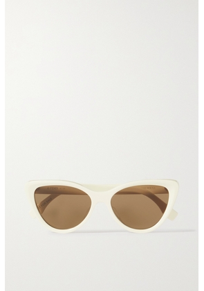 Fendi - Cat-eye Acetate Sunglasses - Ivory - One size