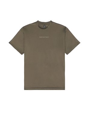 ASRV Nano Mesh Oversized Tee in Taupe. Size M, S, XL/1X.