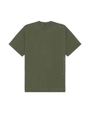 ASRV Cotton Plus Oversized Tee in Green. Size S, XL/1X.