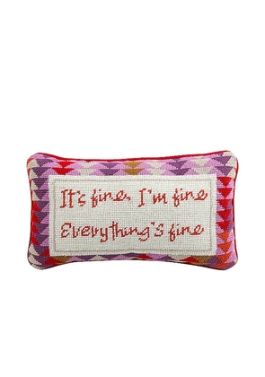 Furbish Studio Everything's Fine Needlepoint Pillow in Beauty: NA.