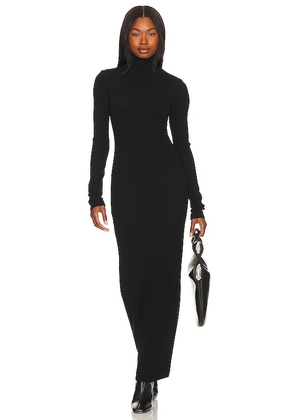 COTTON CITIZEN Verona Turtleneck Maxi Dress in Black. Size L, M, XS.