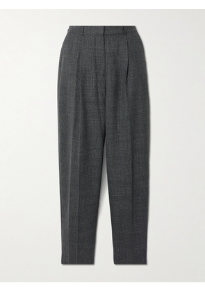 TOTEME - Pleated Recycled Woven Tapered Pants - Gray - DK32,DK34,DK36,DK38,DK40